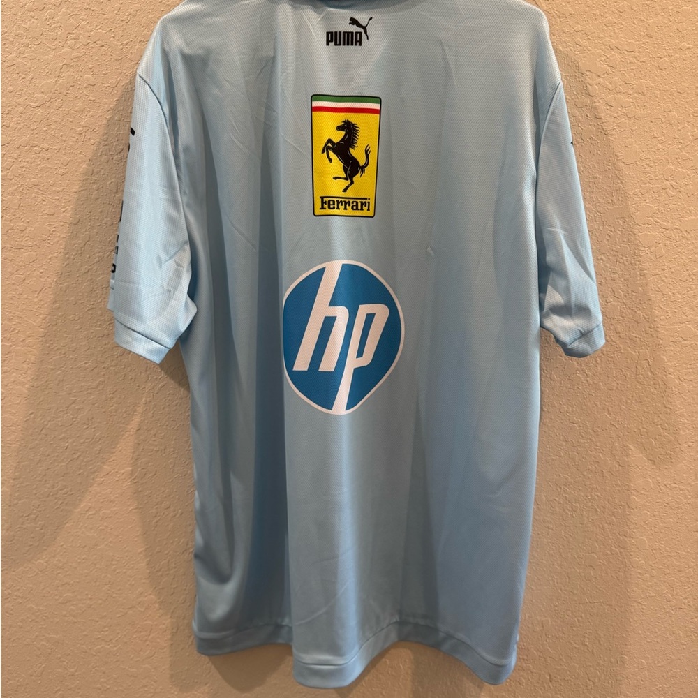 Puma Light Blue Ferrari Men's Polo Shirt - Picture 2 of 4
